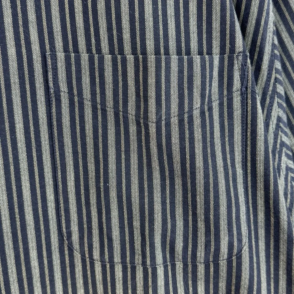 Vintage Northwest Territory Button Down Shirt Mens XL Black Stripe Long Sleeve